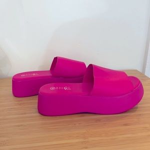 Pink Platform Slides